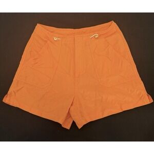 Surfer Beach Retro-style Vibrant Orange Board Shorts Drawstring Waist Size S